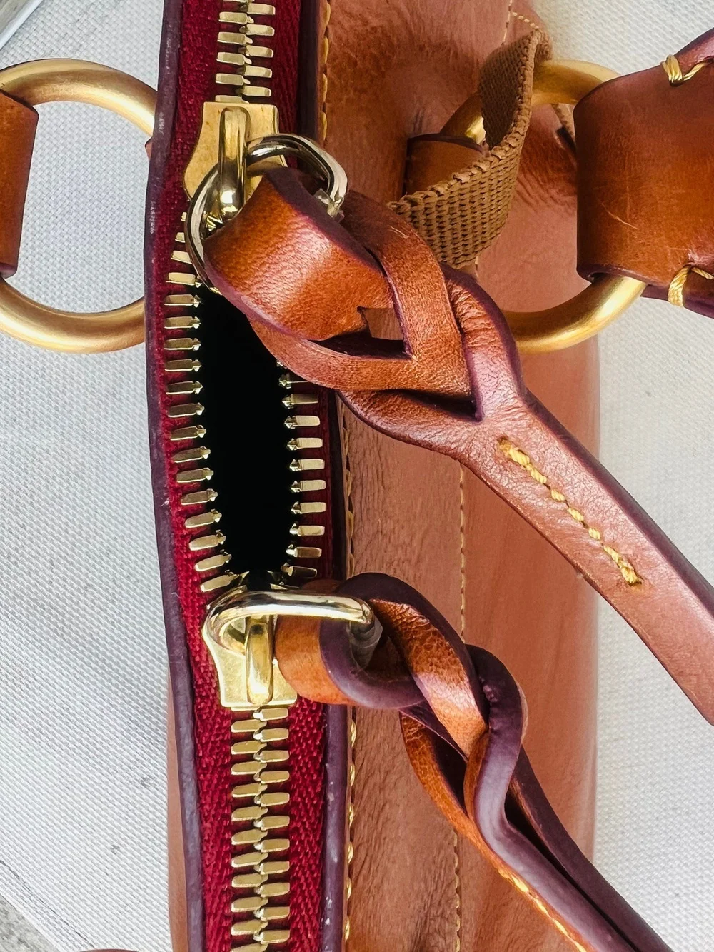 NWT Dooney & Bourke Florentine Cameron Leather Satchel (458$ Retail)